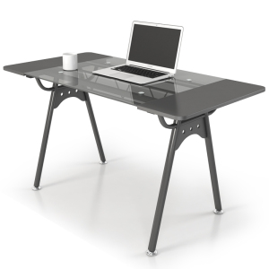 Office Furniture Glass Computer Table with Wooden